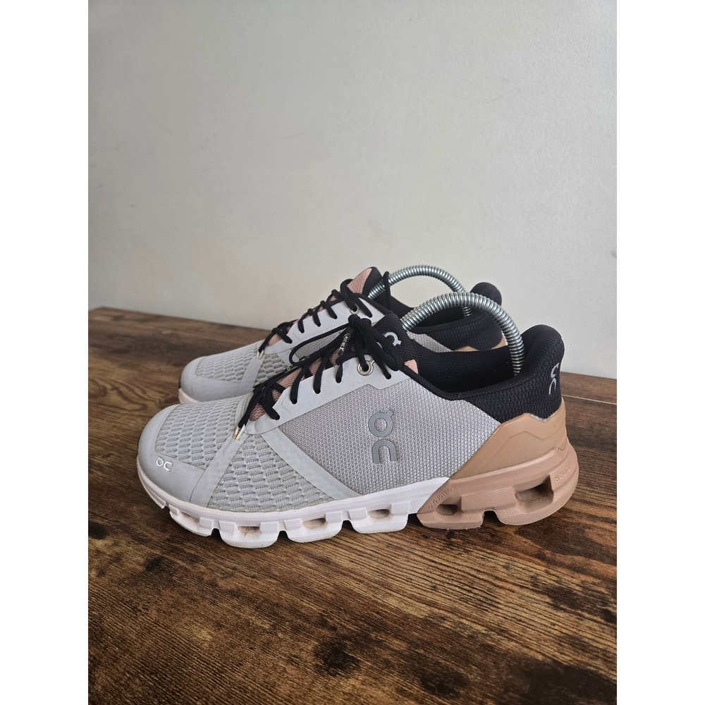 On Cloudswift Running Shoes Womens Glacier Rose Grey Tan Sneakers Low Top